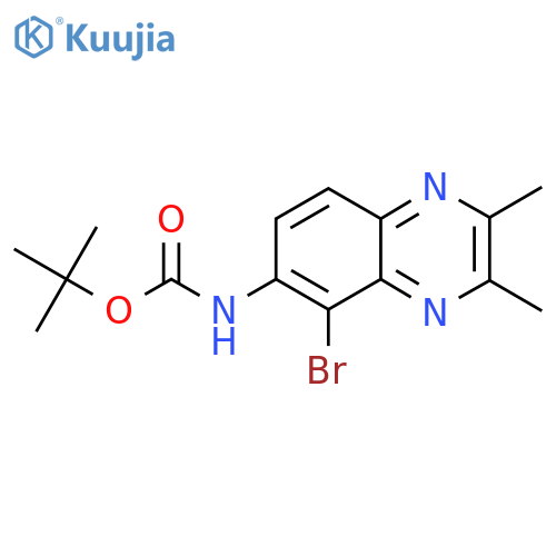 tert-butyl N-(5-bromo-2,3-dimethylquinoxalin-6-yl)carbamate structure