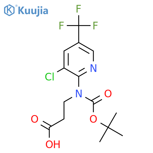 3-{(tert-butoxy)carbonyl3-chloro-5-(trifluoromethyl)pyridin-2-ylamino}propanoic acid structure