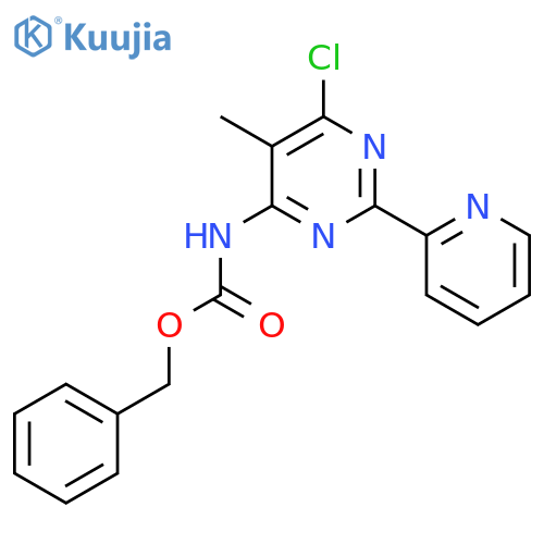 benzyl N-6-chloro-5-methyl-2-(pyridin-2-yl)pyrimidin-4-ylcarbamate structure