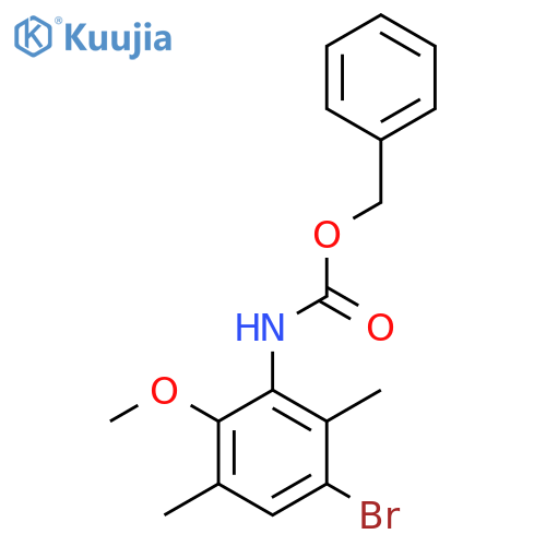benzyl N-(3-bromo-6-methoxy-2,5-dimethylphenyl)carbamate structure