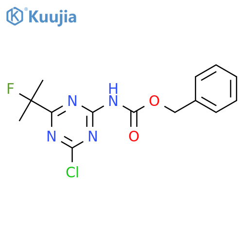 benzyl N-4-chloro-6-(2-fluoropropan-2-yl)-1,3,5-triazin-2-ylcarbamate structure