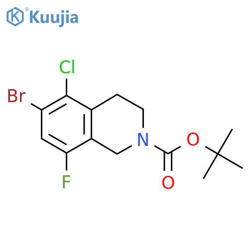 Tert-butyl 6-bromo-5-chloro-8-fluoro-1,2,3,4-tetrahydroisoquinoline-2-carboxylate structure