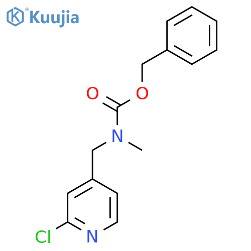 benzyl N-(2-chloropyridin-4-yl)methyl-N-methylcarbamate structure
