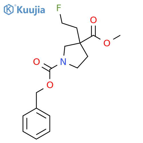 1-Benzyl 3-methyl 3-(2-fluoroethyl)pyrrolidine-1,3-dicarboxylate structure