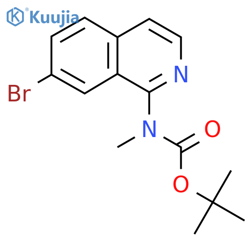 tert-butyl N-(7-bromoisoquinolin-1-yl)-N-methylcarbamate structure