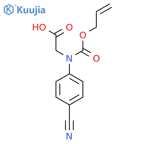 2-(4-cyanophenyl)(prop-2-en-1-yloxy)carbonylaminoacetic acid structure