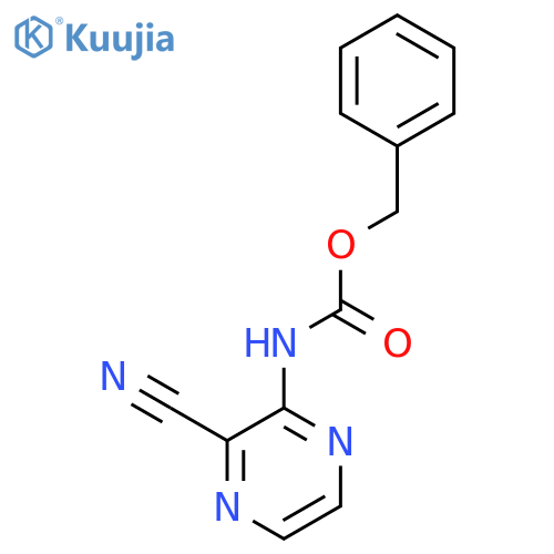benzyl N-(3-cyanopyrazin-2-yl)carbamate structure
