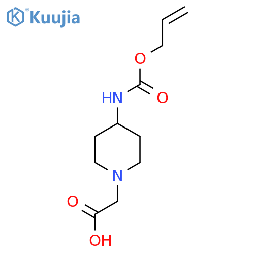 2-(4-{(prop-2-en-1-yloxy)carbonylamino}piperidin-1-yl)acetic acid structure