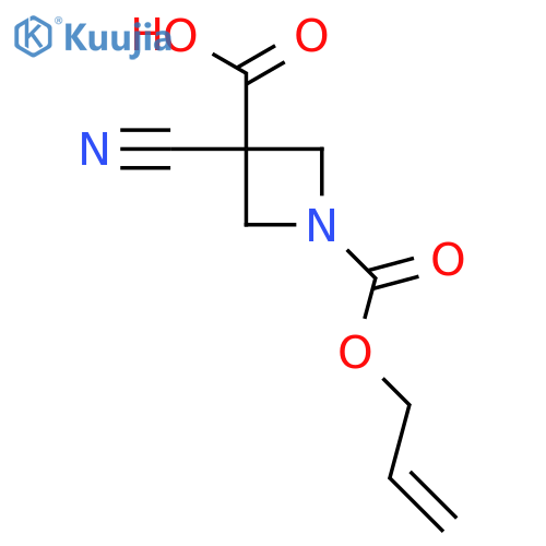 3-cyano-1-(prop-2-en-1-yloxy)carbonylazetidine-3-carboxylic acid structure