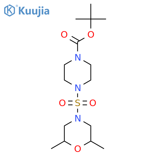 tert-butyl 4-(2,6-dimethylmorpholin-4-yl)sulfonylpiperazine-1-carboxylate structure