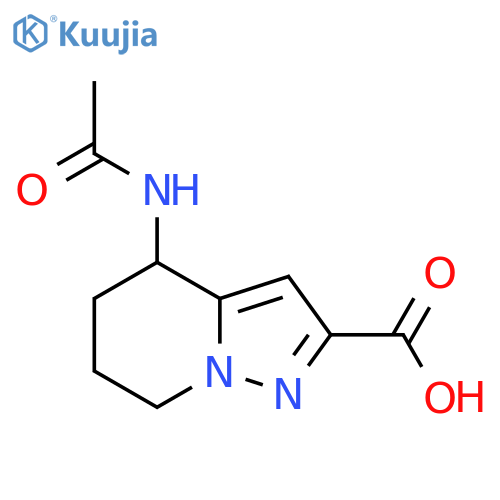 4-acetamido-4H,5H,6H,7H-pyrazolo1,5-apyridine-2-carboxylic acid structure