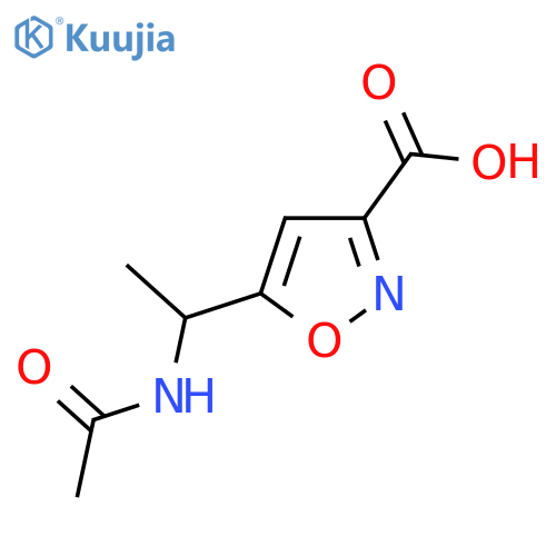 5-(1-Acetamidoethyl)-1,2-oxazole-3-carboxylic acid structure