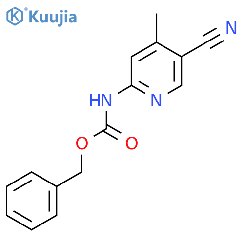 benzyl N-(5-cyano-4-methylpyridin-2-yl)carbamate structure