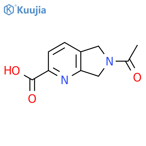 6-acetyl-5H,6H,7H-pyrrolo3,4-bpyridine-2-carboxylic acid structure