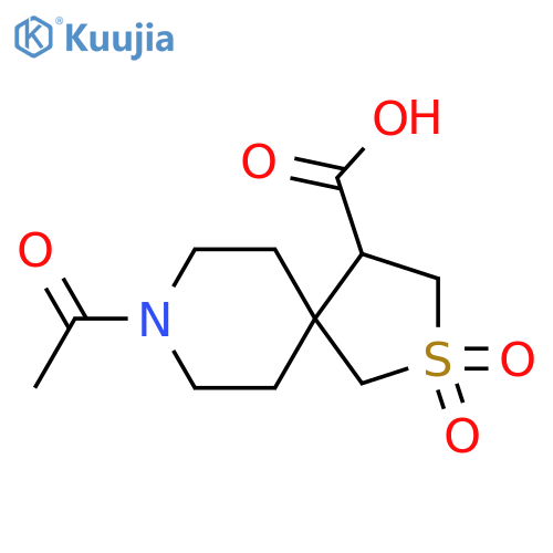 8-Acetyl-2,2-dioxo-2lambda6-thia-8-azaspiro[4.5]decane-4-carboxylic acid structure