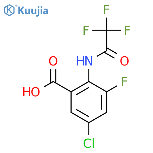 5-Chloro-3-fluoro-2-(2,2,2-trifluoroacetamido)benzoic acid structure