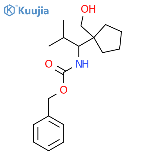 benzyl N-{1-1-(hydroxymethyl)cyclopentyl-2-methylpropyl}carbamate structure