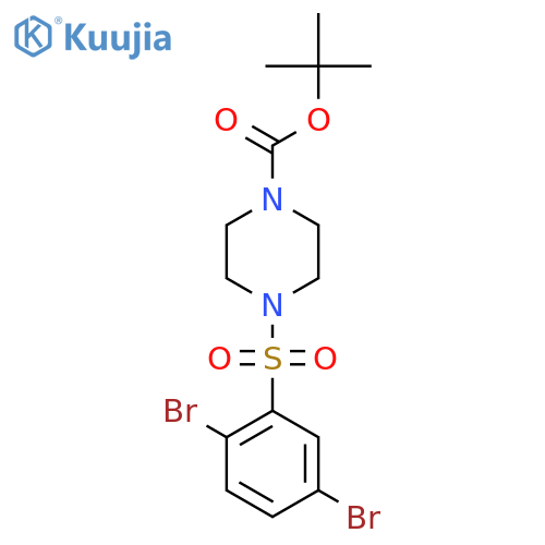 Tert-butyl 4-(2,5-dibromobenzenesulfonyl)piperazine-1-carboxylate structure