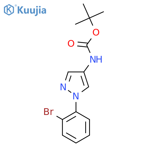 tert-butyl N-1-(2-bromophenyl)-1H-pyrazol-4-ylcarbamate structure