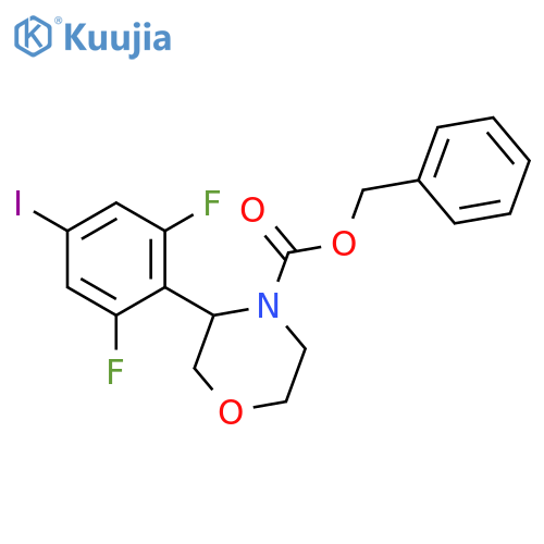 Benzyl 3-(2,6-difluoro-4-iodophenyl)morpholine-4-carboxylate structure