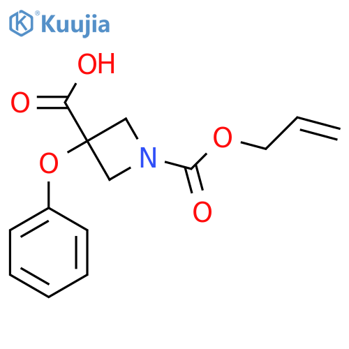 3-Phenoxy-1-[(prop-2-en-1-yloxy)carbonyl]azetidine-3-carboxylic acid structure