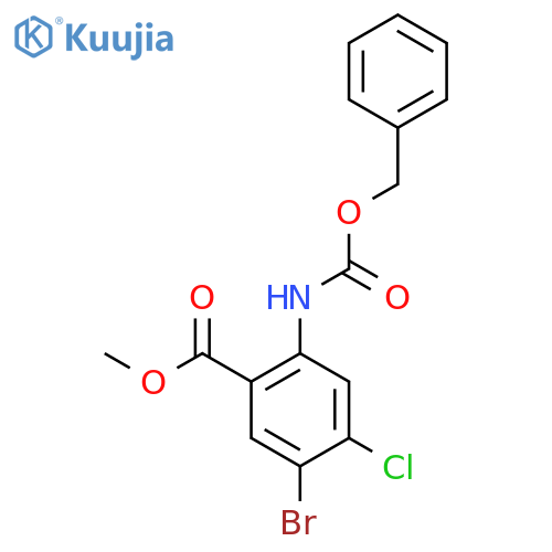 methyl 2-{(benzyloxy)carbonylamino}-5-bromo-4-chlorobenzoate structure