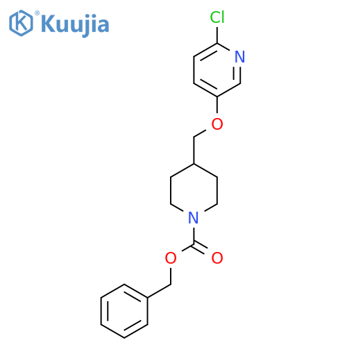 benzyl 4-{(6-chloropyridin-3-yl)oxymethyl}piperidine-1-carboxylate structure