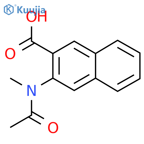 3-(N-methylacetamido)naphthalene-2-carboxylic acid structure