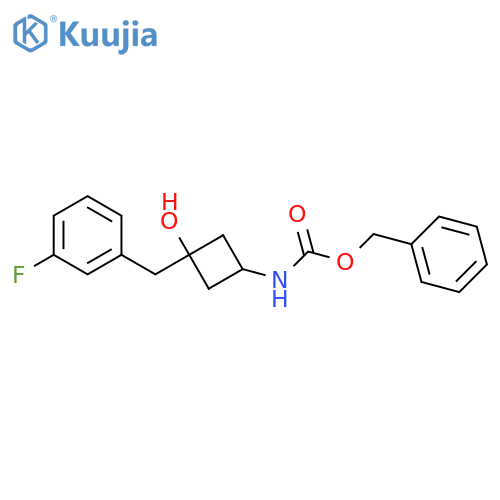 benzyl N-(1r,3s)-3-(3-fluorophenyl)methyl-3-hydroxycyclobutylcarbamate structure