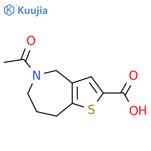 5-acetyl-4H,5H,6H,7H,8H-thieno3,2-cazepine-2-carboxylic acid structure