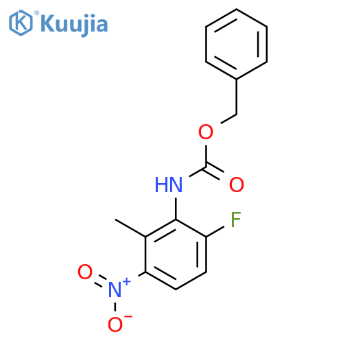 benzyl N-(6-fluoro-2-methyl-3-nitrophenyl)carbamate structure