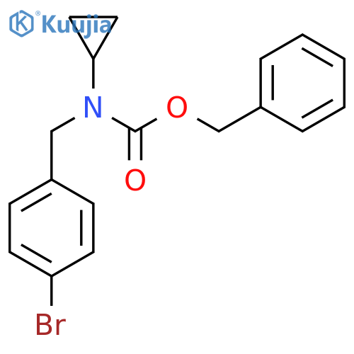 benzyl N-(4-bromophenyl)methyl-N-cyclopropylcarbamate structure
