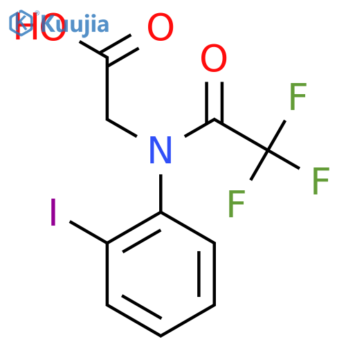 2-2,2,2-trifluoro-N-(2-iodophenyl)acetamidoacetic acid structure