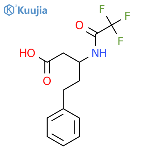 5-Phenyl-3-(2,2,2-trifluoroacetamido)pentanoic acid structure