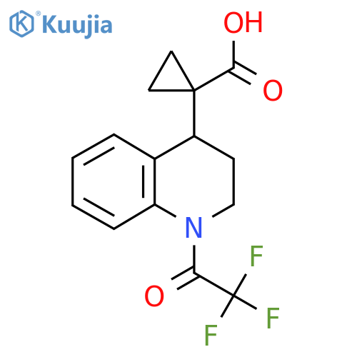 1-1-(2,2,2-trifluoroacetyl)-1,2,3,4-tetrahydroquinolin-4-ylcyclopropane-1-carboxylic acid structure