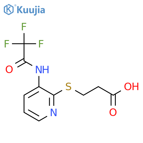 3-{3-(2,2,2-trifluoroacetamido)pyridin-2-ylsulfanyl}propanoic acid structure