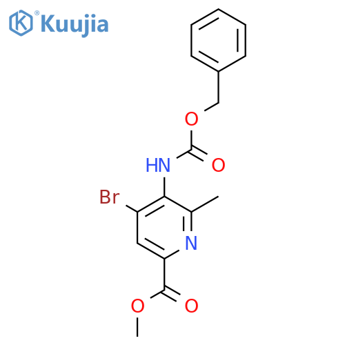 Methyl 5-{[(benzyloxy)carbonyl]amino}-4-bromo-6-methylpyridine-2-carboxylate structure