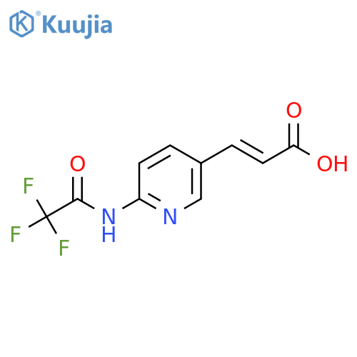 (2E)-3-6-(2,2,2-trifluoroacetamido)pyridin-3-ylprop-2-enoic acid structure