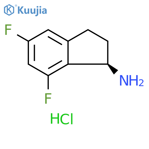 (R)-5,7-Difluoro-2,3-dihydro-1H-inden-1-amine hydrochloride structure