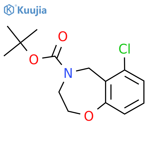 Tert-butyl 6-chloro-2,3,4,5-tetrahydro-1,4-benzoxazepine-4-carboxylate structure