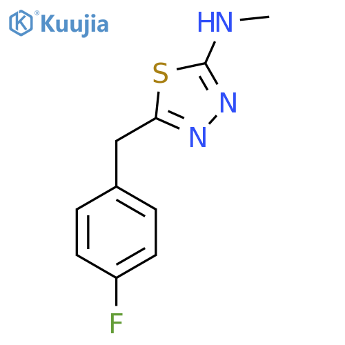 5-(4-fluorophenyl)methyl-N-methyl-1,3,4-thiadiazol-2-amine structure