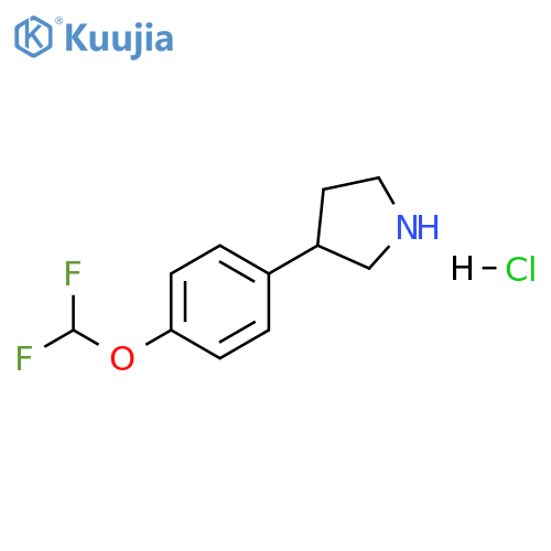 3-4-(difluoromethoxy)phenylpyrrolidine hydrochloride structure