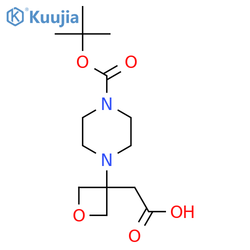 2-(3-{4-(tert-butoxy)carbonylpiperazin-1-yl}oxetan-3-yl)acetic acid structure