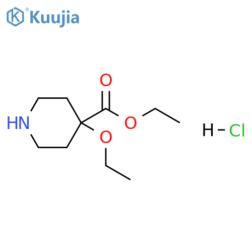 ethyl 4-ethoxypiperidine-4-carboxylate hydrochloride structure