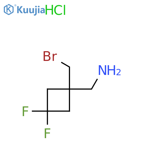 1-1-(bromomethyl)-3,3-difluorocyclobutylmethanamine hydrochloride structure