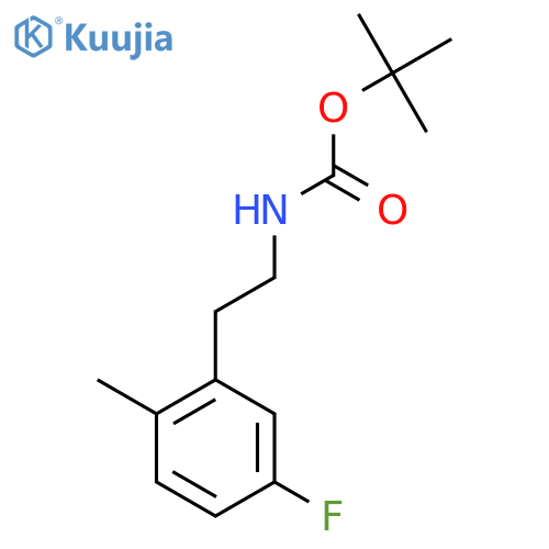 tert-butyl N-2-(5-fluoro-2-methylphenyl)ethylcarbamate structure