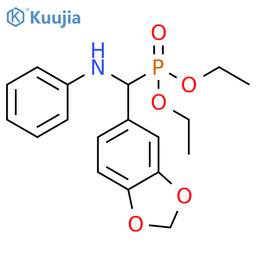 diethyl (2H-1,3-benzodioxol-5-yl)(phenylamino)methylphosphonate structure