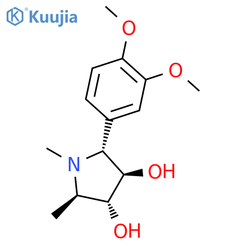 3,4-Pyrrolidinediol,2-(3,4-dimethoxyphenyl)-1,5-dimethyl-, (2R,3R,4R,5R)- structure