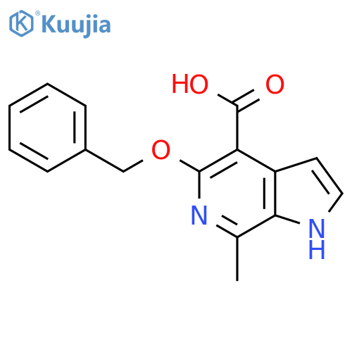 5-benzyloxy-7-methyl-1H-pyrrolo[2,3-c]pyridine-4-carboxylic acid structure