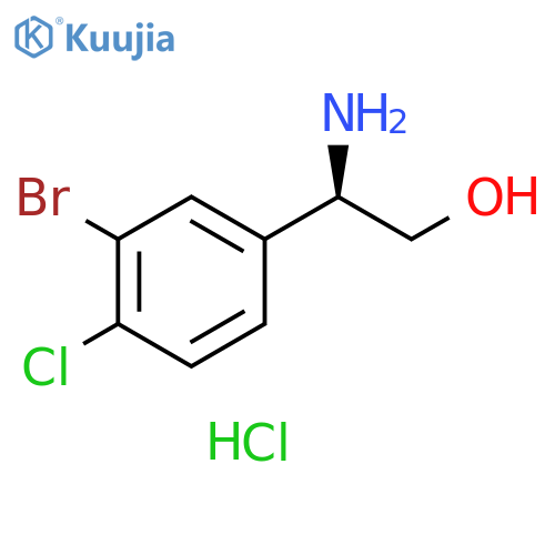 (R)-2-Amino-2-(3-bromo-4-chlorophenyl)ethan-1-ol hydrochloride structure
